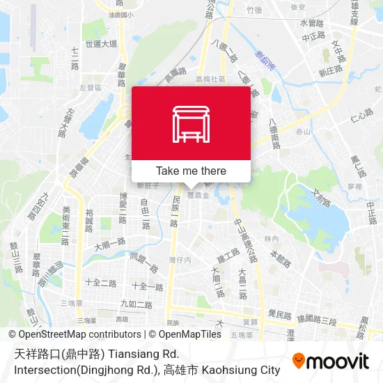 天祥路口(鼎中路) Tiansiang Rd. Intersection(Dingjhong Rd.)地圖
