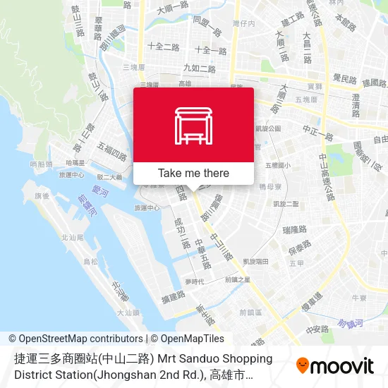 捷運三多商圈站(中山二路) Mrt Sanduo Shopping District Station(Jhongshan 2nd Rd.)地圖