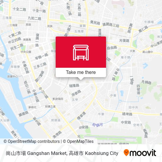 崗山市場 Gangshan Market map