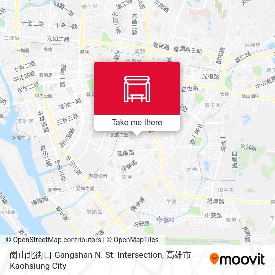 崗山北街口 Gangshan N. St. Intersection map