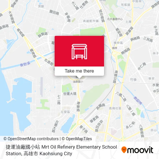 捷運油廠國小站 Mrt Oil Refinery Elementary School Station地圖