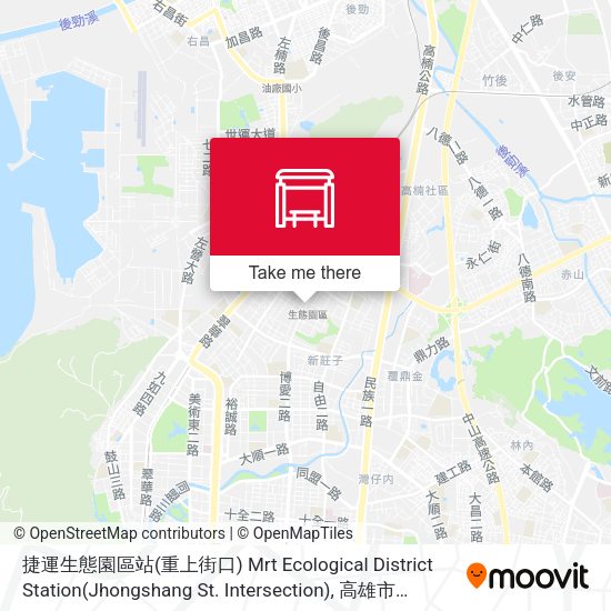 捷運生態園區站(重上街口) Mrt Ecological District Station(Jhongshang St. Intersection)地圖