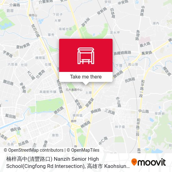 楠梓高中(清豐路口) Nanzih Senior High School(Cingfong Rd Intersection) map