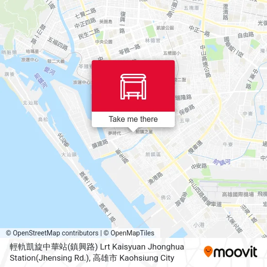 輕軌凱旋中華站(鎮興路) Lrt Kaisyuan Jhonghua Station(Jhensing Rd.)地圖