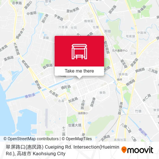 翠屏路口(惠民路) Cueiping Rd. Intersection(Hueimin Rd.)地圖