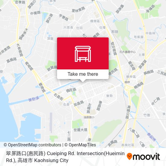 翠屏路口(惠民路) Cueiping Rd. Intersection(Hueimin Rd.) map