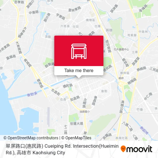 翠屏路口(惠民路) Cueiping Rd. Intersection(Hueimin Rd.)地圖