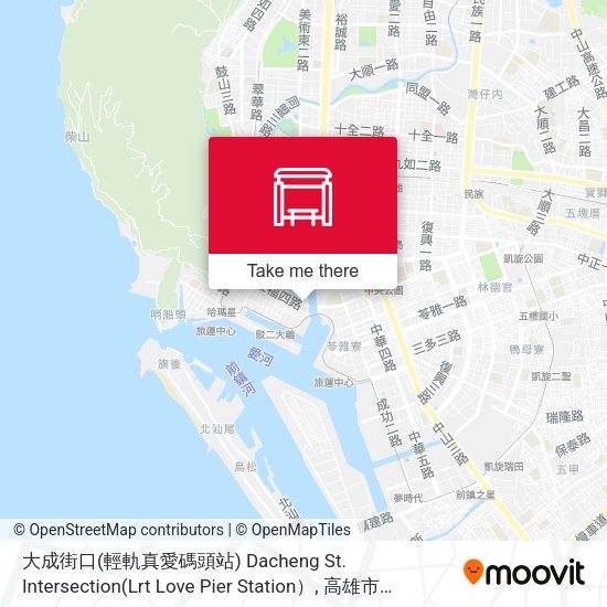 大成街口(輕軌真愛碼頭站) Dacheng St. Intersection(Lrt Love Pier Station）地圖