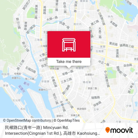 民權路口(青年一路) Mincyuan Rd. Intersection(Cingnian 1st Rd.) map