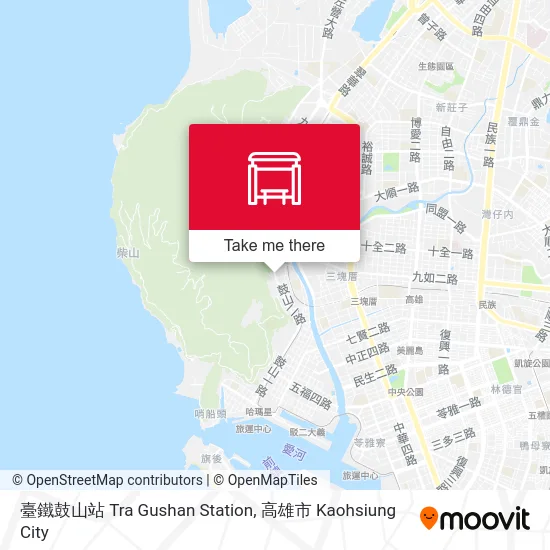 臺鐵鼓山站 Tra Gushan Station地圖
