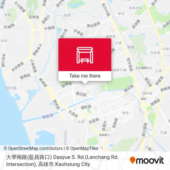 大學南路(藍昌路口) Dasyue S. Rd.(Lanchang Rd. Intersection) map
