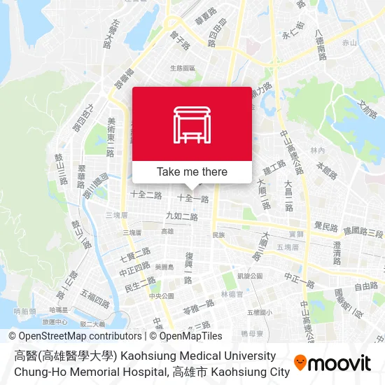 高醫(高雄醫學大學) Kaohsiung Medical University Chung-Ho Memorial Hospital地圖