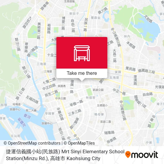 捷運信義國小站(民族路) Mrt Sinyi Elementary School Station(Minzu Rd.)地圖