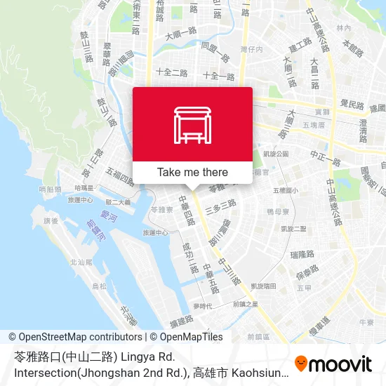 苓雅路口(中山二路) Lingya Rd. Intersection(Jhongshan 2nd Rd.)地圖