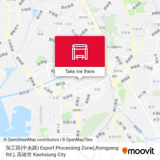 加工區(中央路) Export Processing Zone(Jhongyang Rd.) map