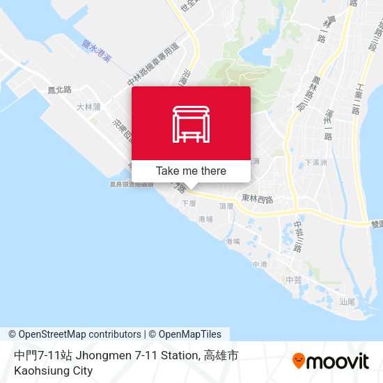 中門7-11站 Jhongmen 7-11 Station map