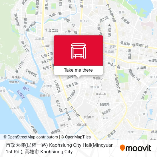 市政大樓(民權一路) Kaohsiung City Hall(Mincyuan 1st Rd.)地圖
