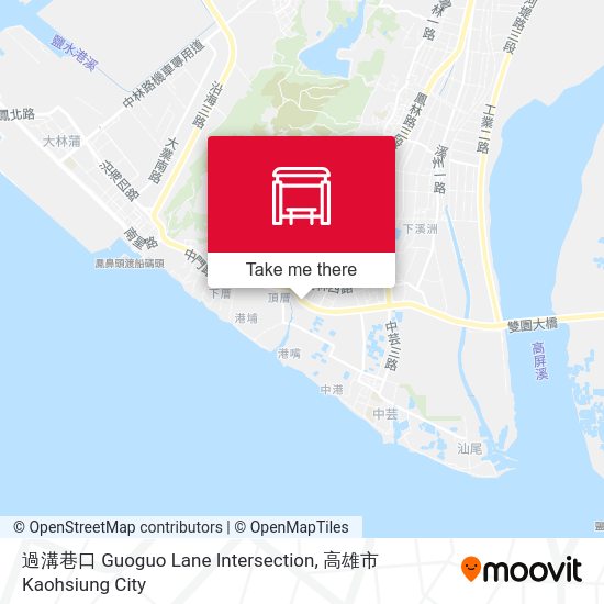 過溝巷口 Guoguo Lane Intersection map