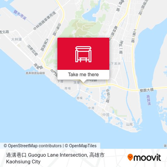 過溝巷口 Guoguo Lane Intersection map