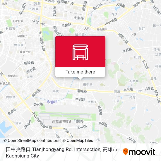 田中央路口 Tianjhongyang Rd. Intersection map