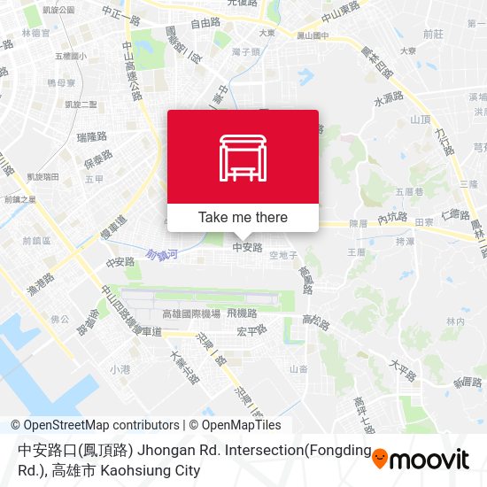 中安路口(鳳頂路) Jhongan Rd. Intersection(Fongding Rd.) map