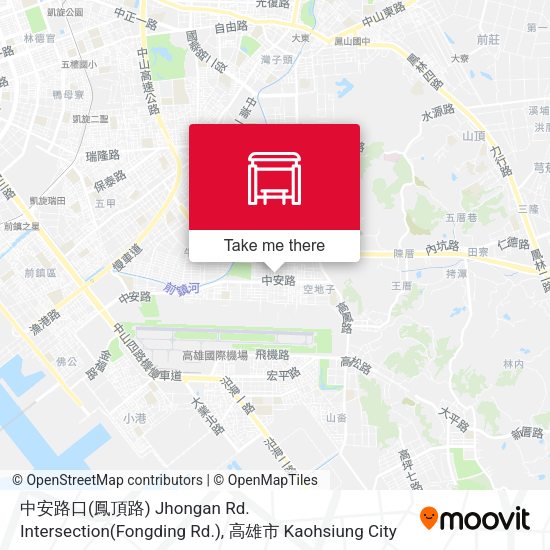 中安路口(鳳頂路) Jhongan Rd. Intersection(Fongding Rd.) map