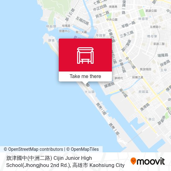 旗津國中(中洲二路) Cijin Junior High School(Jhongjhou 2nd Rd.) map