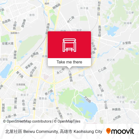 北屋社區 Beiwu Community map