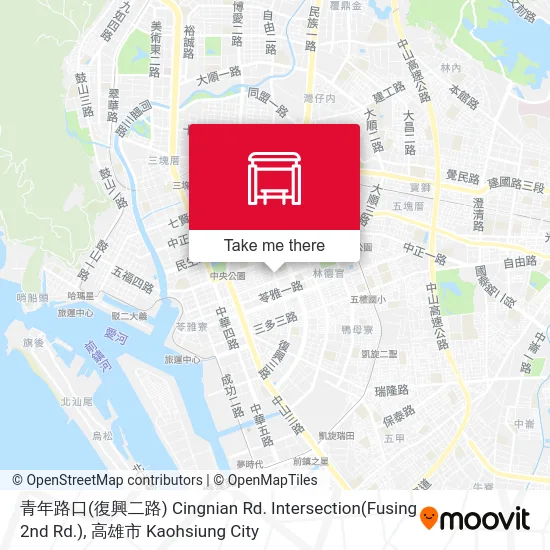 青年路口(復興二路) Cingnian Rd. Intersection(Fusing 2nd Rd.) map