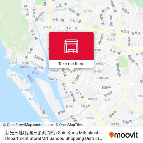 新光三越(捷運三多商圈站) Shin Kong Mitsukoshi Department Store(Mrt Sandou Shopping District Station) map