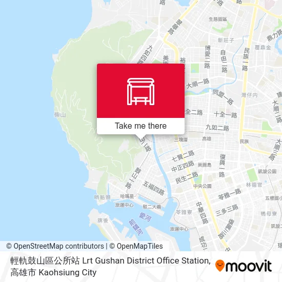 輕軌鼓山區公所站 Lrt Gushan District Office Station map