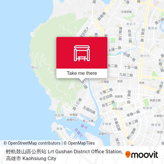輕軌鼓山區公所站 Lrt Gushan District Office Station map