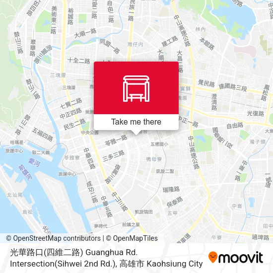光華路口(四維二路) Guanghua Rd. Intersection(Sihwei 2nd Rd.) map