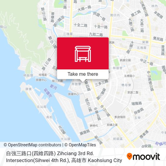 自強三路口(四維四路) Zihciang 3rd Rd. Intersection(Sihwei 4th Rd.)地圖