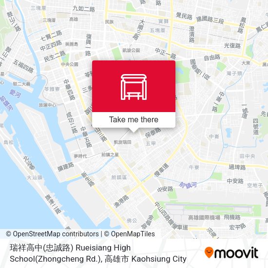 瑞祥高中(忠誠路) Rueisiang High School(Zhongcheng Rd.) map