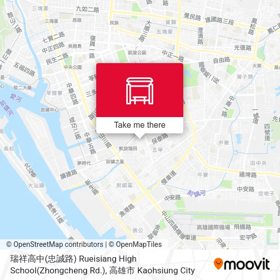 瑞祥高中(忠誠路) Rueisiang High School(Zhongcheng Rd.)地圖