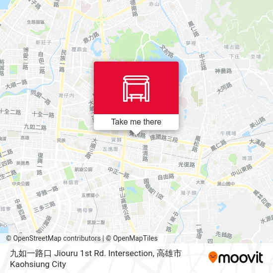 九如一路口 Jiouru 1st Rd. Intersection map
