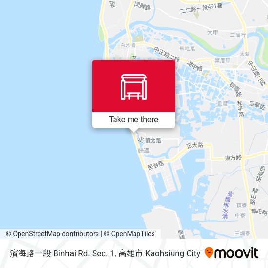 濱海路一段 Binhai Rd. Sec. 1 map