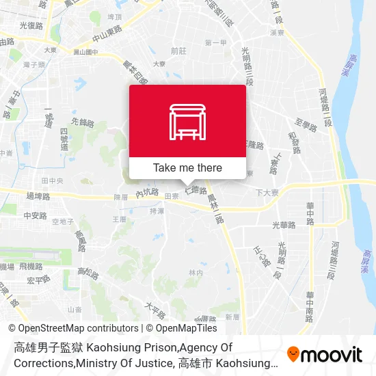高雄男子監獄 Kaohsiung Prison,Agency Of Corrections,Ministry Of Justice map