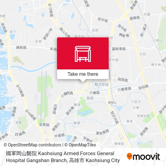 國軍岡山醫院 Kaohsiung Armed Forces General Hospital Gangshan Branch map