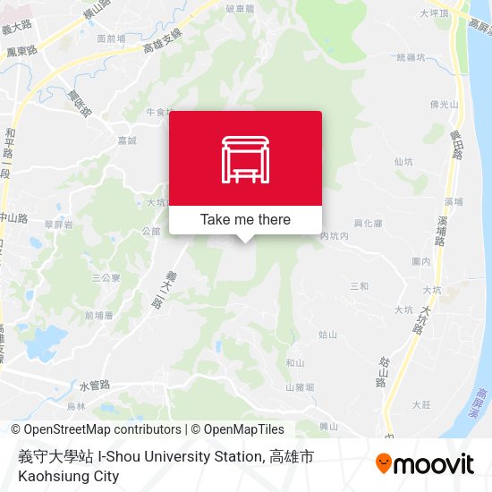 義守大學站 I-Shou University Station地圖