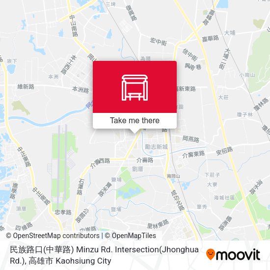 民族路口(中華路) Minzu Rd. Intersection(Jhonghua Rd.) map