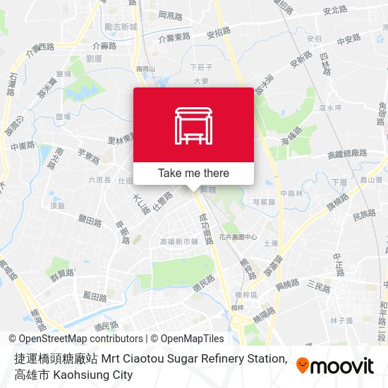 捷運橋頭糖廠站 Mrt Ciaotou Sugar Refinery Station地圖
