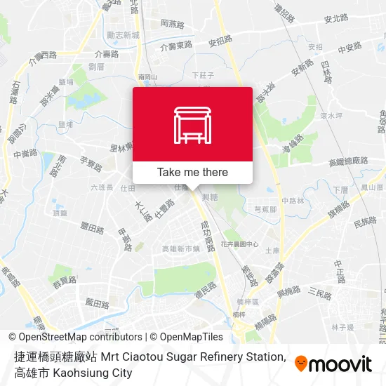 捷運橋頭糖廠站 Mrt Ciaotou Sugar Refinery Station地圖