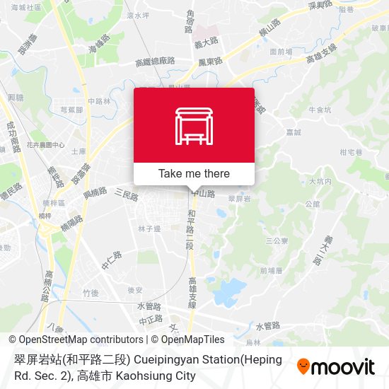 翠屏岩站(和平路二段) Cueipingyan Station(Heping Rd. Sec. 2)地圖