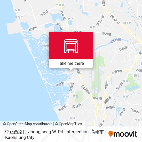 中正西路口 Jhongjheng W. Rd. Intersection map