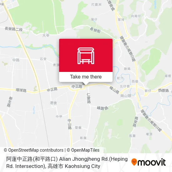 阿蓮中正路(和平路口) Alian Jhongjheng Rd.(Heping Rd. Intersection)地圖