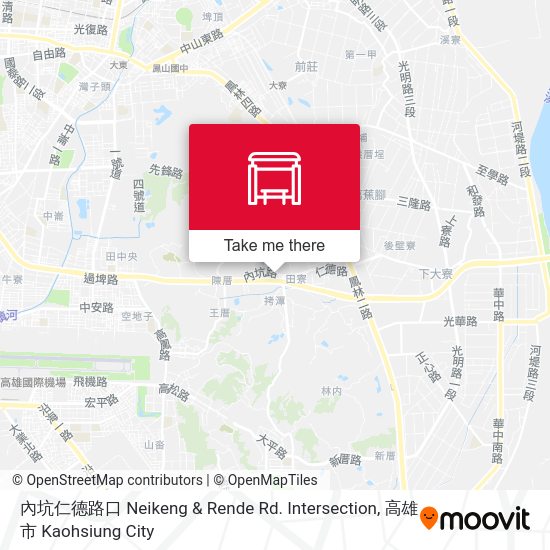內坑仁德路口 Neikeng & Rende Rd. Intersection map