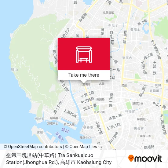 臺鐵三塊厝站(中華路) Tra Sankuaicuo Station(Jhonghua Rd.) map