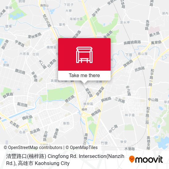 清豐路口(楠梓路) Cingfong Rd. Intersection(Nanzih Rd.)地圖